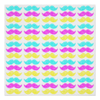 Vibrante Padrão de Bigode CMY Sobreposto
