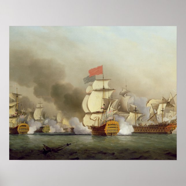 Poster Vice-Almirante Sir George Anson's (1697-1762) Vict (Frente)