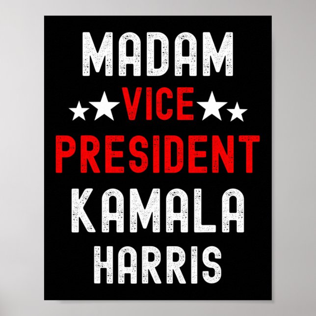 Poster Vice-Presidente Kamala Harris Camisa Feminista. He (Frente)