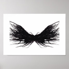 Poster Vices Abstract Black Wings Alcohol Ink Art
