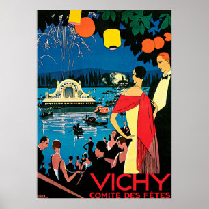 Poster Vichy - França - Viagens vintage