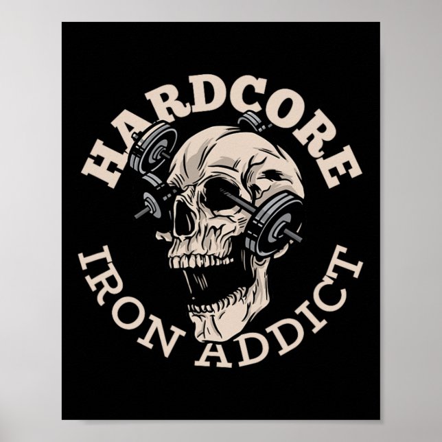 Poster Viciado em Ferro Hardcore (Frente)