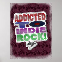 Viciado em Rock Indie Slogan de Música Épica e Div