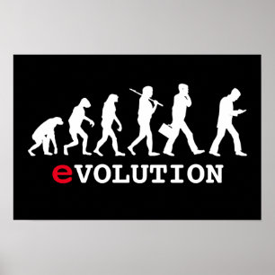 Pôster Viciado em Smartphone Evolução Divertida