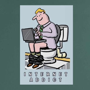 Poster Vício de computadores, Internet e redes sociais