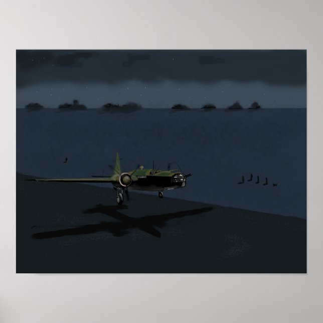 Pôster Vickers Wellington decolar (Frente)