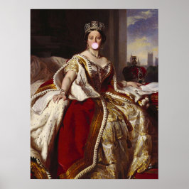 POSTER VICÓRIA DE RAINHA A SOFRER UMA GOMA DE BOLHA DE TI