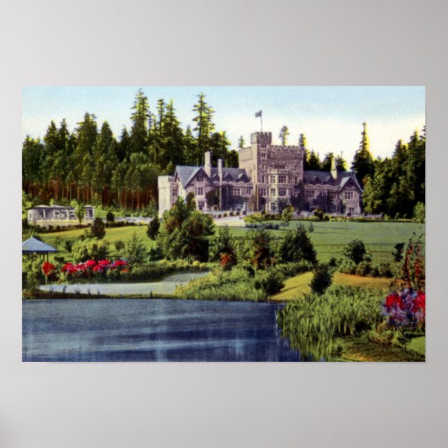 Poster Victoria British Columbia Canada Hatley Castle (Frente)