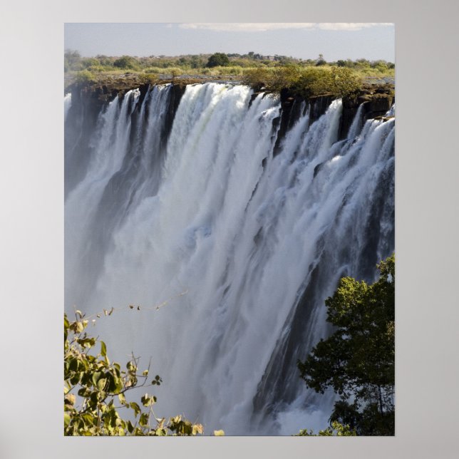 Pôster Victoria Falls, Zambesi River, Zambia. (Frente)