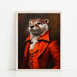 Poster Victorian Animal Portrait, Vintage Animal Print, 