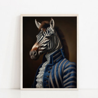 Poster Victorian Animal Portraits, Dressed Animal Prints,