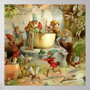Poster "Victorian Fairies", por E S Hardy
