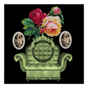 Pôster Victorian floral do poster