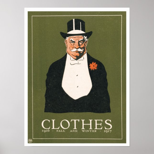 Pôster Victorian Gent Ad Fall/Winter 1916/1917 Art Impres (Frente)