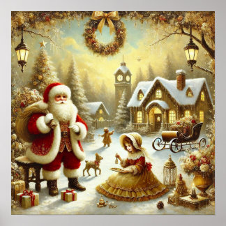 Poster Victorian Santa Claus