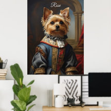 Victorian Yorkshire Terrier em Clothes Whimsical