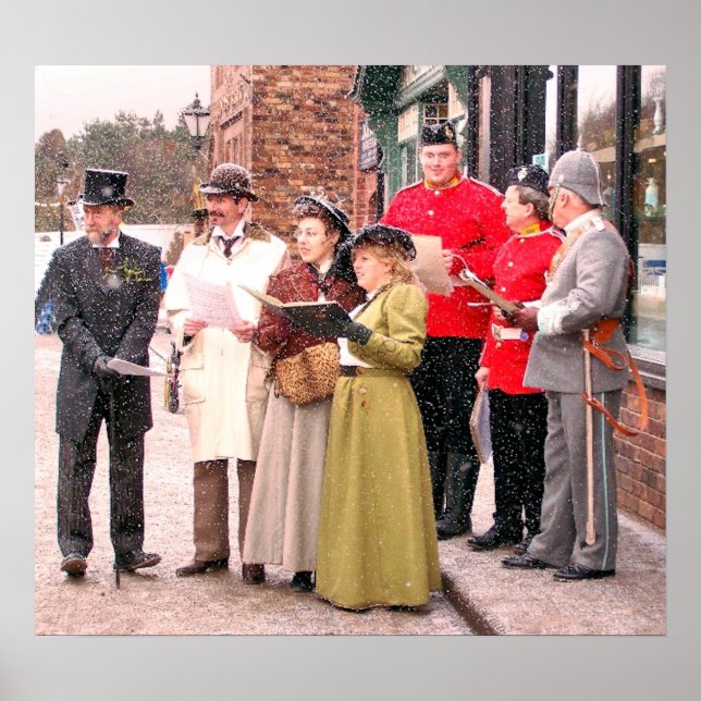 PÔSTER VICTORIANO CHRISTMAS CAROL SINGERS (Frente)