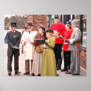 PÔSTER VICTORIANO CHRISTMAS CAROL SINGERS