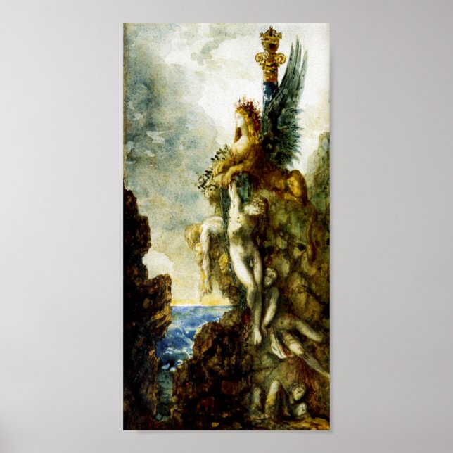 Pôster Victorious Sphinx by Gustave Moreau (Frente)