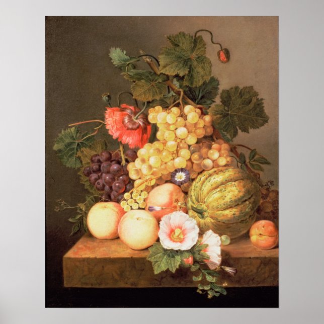 Poster Vida contínua com fruta (Frente)