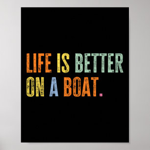 Poster Vida de Barco Em Um Barco Engraçado Marinheiro Eu