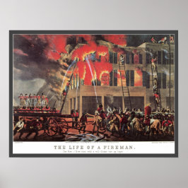 Pôster Vida de bombeiro, fogos de artifício de negócios v