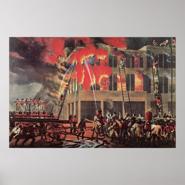 Poster Vida de bombeiro, fogos de artifício de negócios v (Frente)