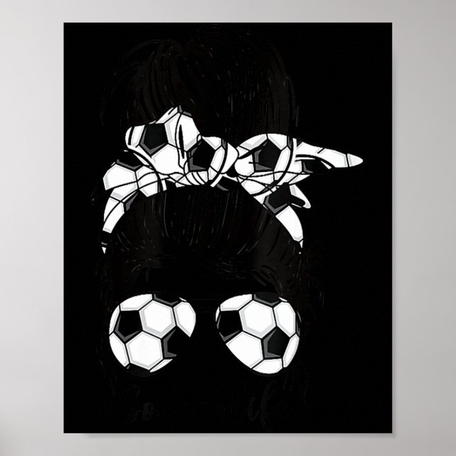 Poster Vida de Futebol Divertida para Mulheres com Coque  (Frente)