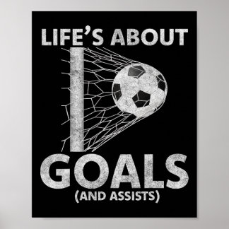 Poster Vida de Futebol é Sobre Objetivos Amantes do Futeb