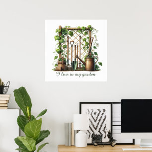 Poster Vida de jardim bonita personalizável