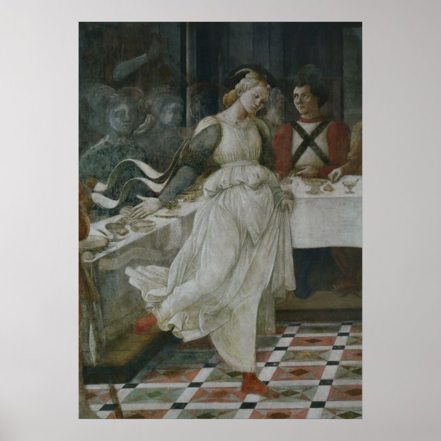 Poster Vida de João Batista - Banquete de Herodes - Lippi (Frente)