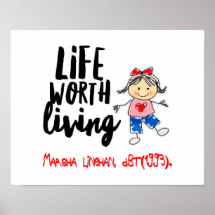 Poster Vida de Linehan da DBT bonita vale a pena  Terapê