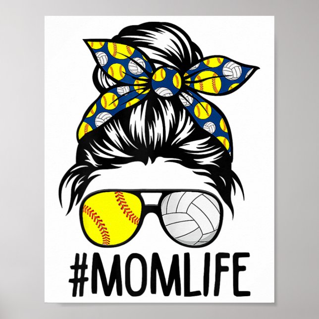 Poster Vida de Mãe Softll Volleyll Dia das Mães Coque Des (Frente)