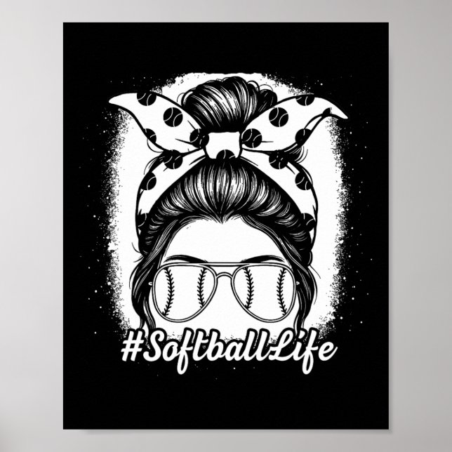 Poster Vida de Softball Coque Desarrumado Luvas de Tacos  (Frente)