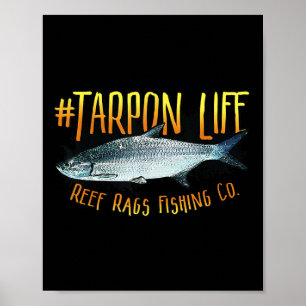 Poster Vida de Tarpon Pesca de Água Salgada no Mar Profun