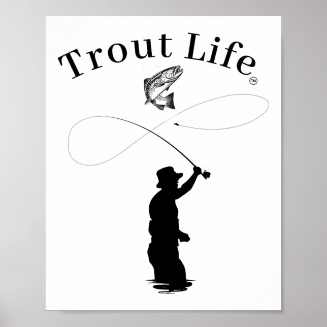 Poster Vida de Truta Pesca com Isca Artificial  (Frente)
