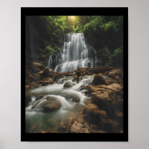Poster Vida em Estilo de Cachoeira_ Quedas Pastel e Chama