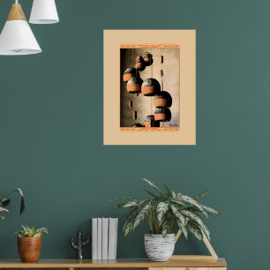 Poster Vida espiralada dos carrilhões de vento da argila