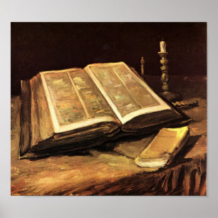 Poster Vida Estática com Bíblia (F117) Van Gogh Belas A