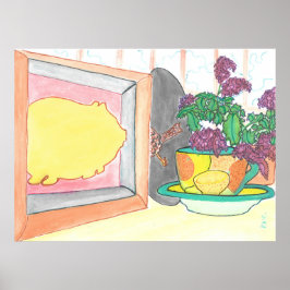 Poster Vida Estática Com Cookie De Porcos