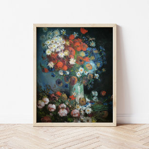 Poster Vida Estática com Flores de Prados   Vincent Van 