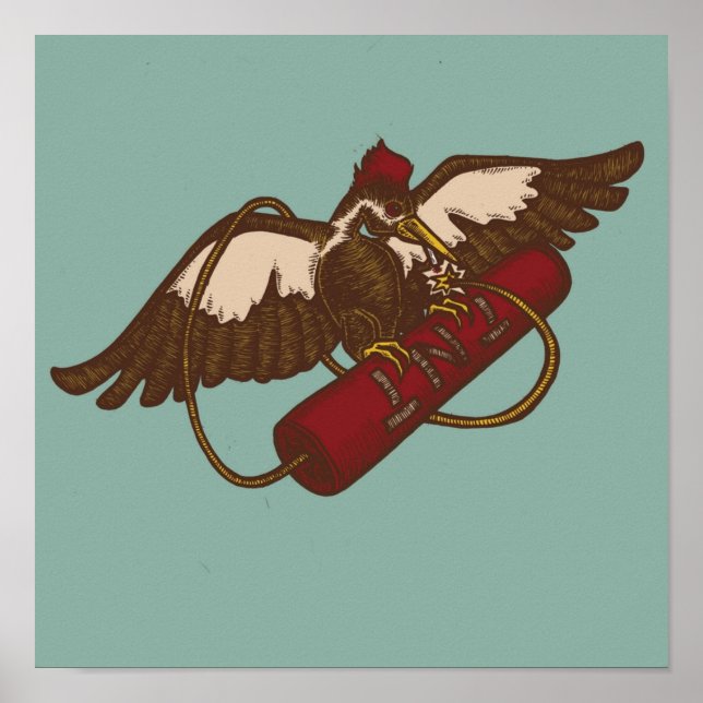 Poster Vida Estática Com Pica-Pau (Frente)