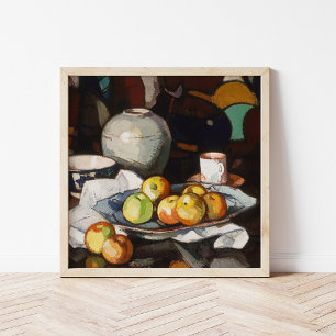 Poster Vida Estática, Maçãs e Jar   Samuel John Peploe