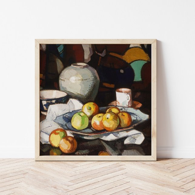 Poster Vida Estática, Maçãs e Jar | Samuel John Peploe (Criador carregado)