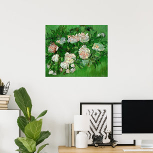 Pôster Vida estática: Rosas rosa por Vincent van Gogh