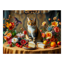 Pôster Vida eterno Estática com Gato e Produto