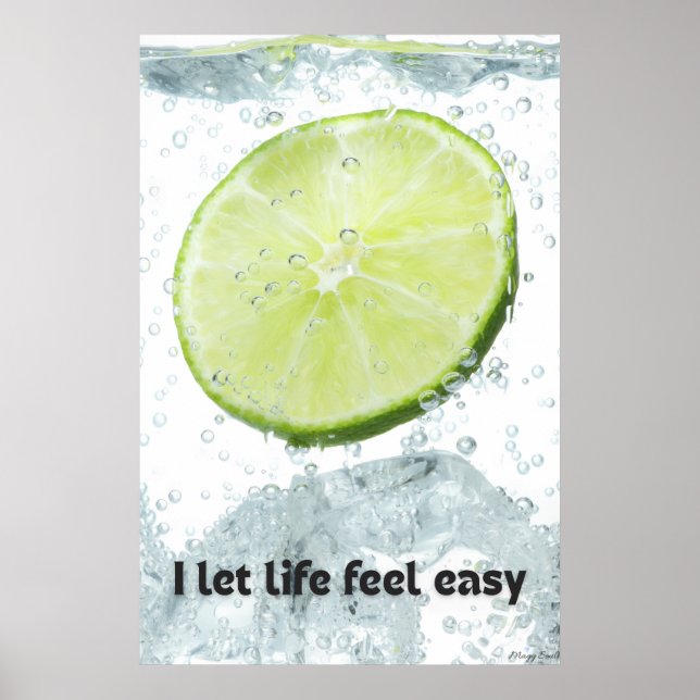 Poster Vida Fácil: Arte Revitalizante de Lime e Salpicos  (Frente)