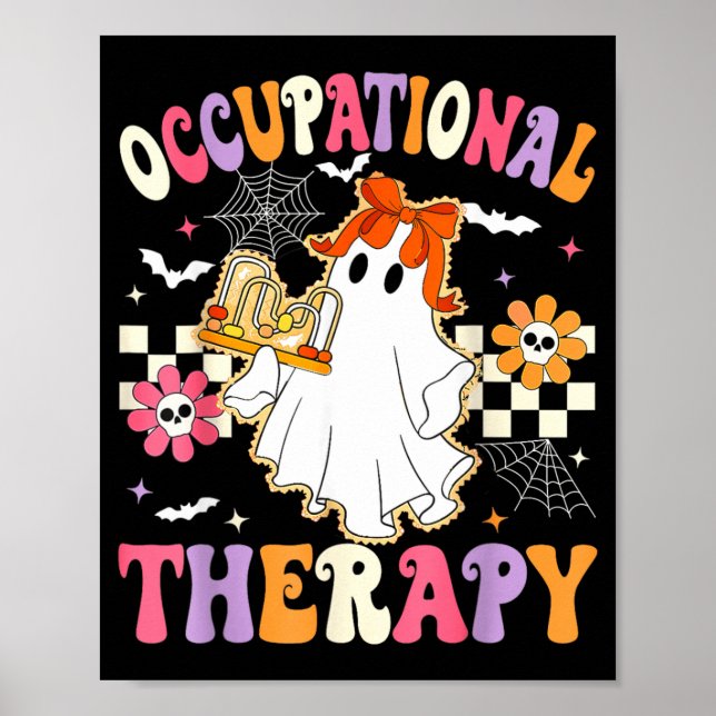 Poster Vida Groovy de um Fantasma de TO Terapeuta Ocupaci (Frente)