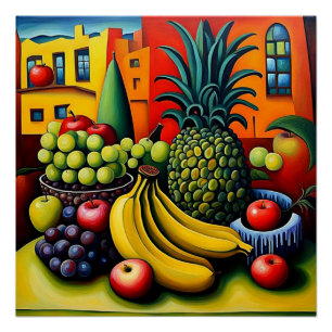 Pôster Vida ininterrupta com a fruta 10