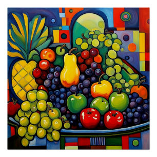 Pôster Vida ininterrupta com a fruta 11